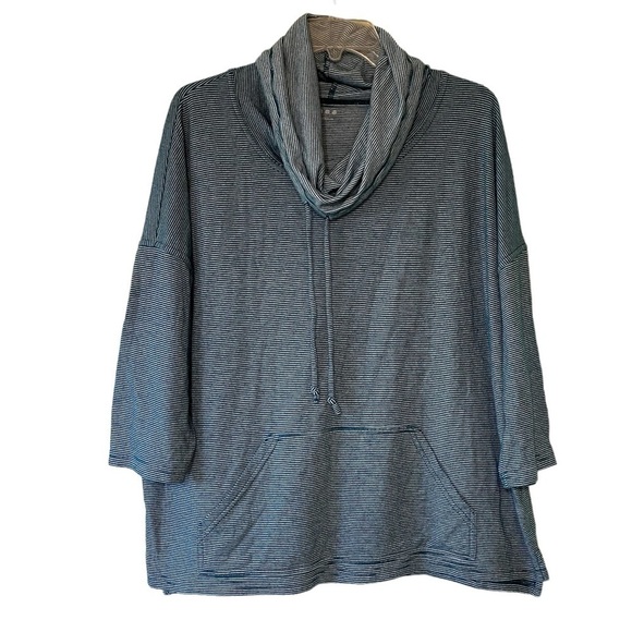 Three Dots Cowlneck Sweater Striped Sz XL - Picture 1 of 8